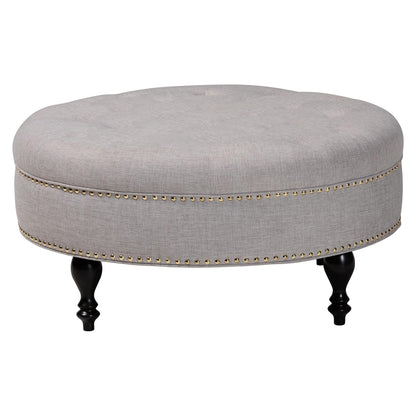 Baxton Studio - Palfrey Ottoman in Beige - 531-Beige-OTTO view 5