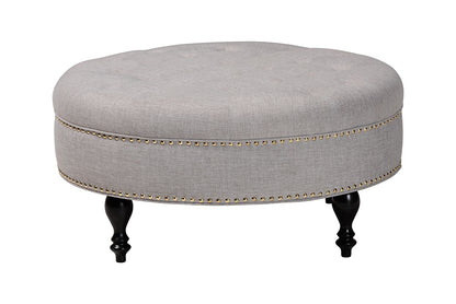 Baxton Studio - Palfrey Ottoman in Beige - 531-Beige-OTTO view 6