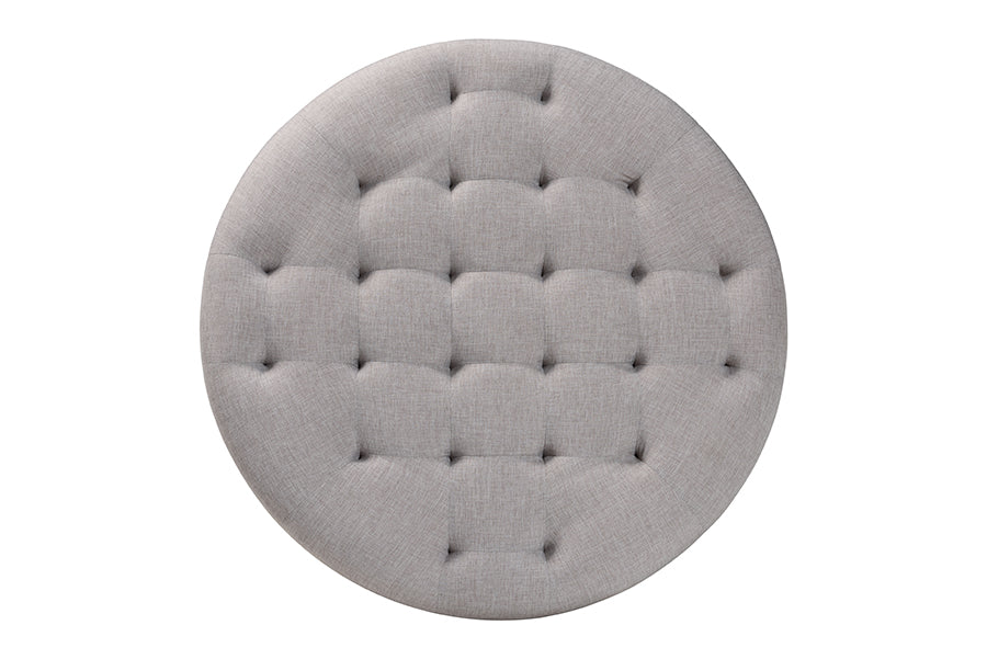 Baxton Studio - Palfrey Ottoman in Beige - 531-Beige-OTTO view 7