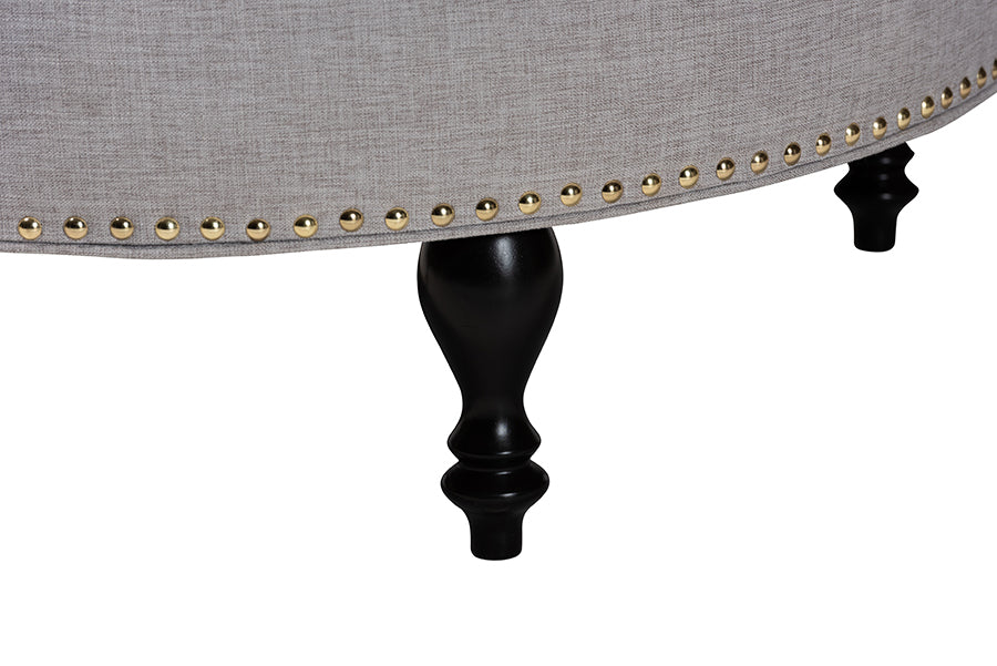 Baxton Studio - Palfrey Ottoman in Beige - 531-Beige-OTTO view 8