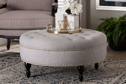 Baxton Studio - Palfrey Ottoman in Beige - 531-Beige-OTTO view 11