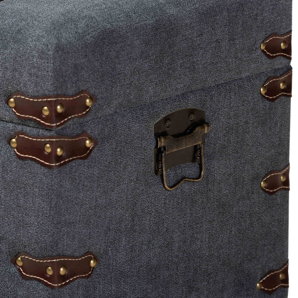 Baxton Studio - Palma Ottoman in Grey/Brown - JY20A10L-Grey-Trunk Otto view 7