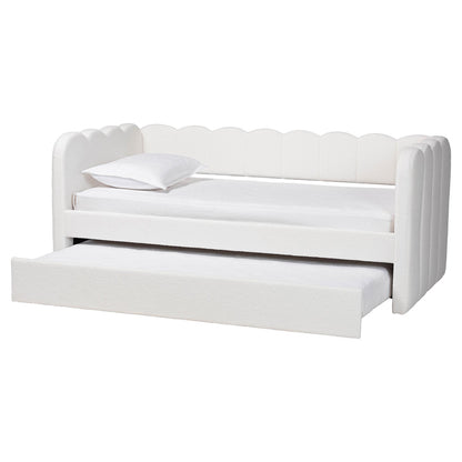 Baxton Studio - Palmer Daybed in Cream - SP1066-B-CF0034 Cream Teddy Bear Fabric Daybed-Twin view 2
