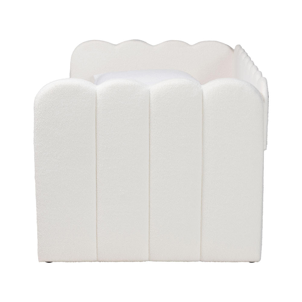Baxton Studio - Palmer Daybed in Cream - SP1066-B-CF0034 Cream Teddy Bear Fabric Daybed-Twin view 3