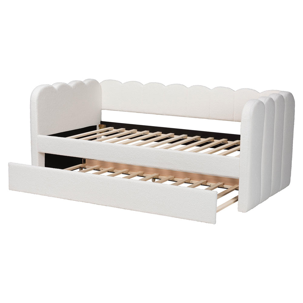 Baxton Studio - Palmer Daybed in Cream - SP1066-B-CF0034 Cream Teddy Bear Fabric Daybed-Twin view 5