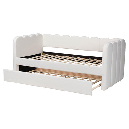 Baxton Studio - Palmer Daybed in Cream - SP1066-B-CF0034 Cream Teddy Bear Fabric Daybed-Twin view 5