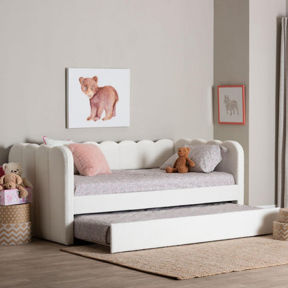 Baxton Studio - Palmer Daybed in Cream - SP1066-B-CF0034 Cream Teddy Bear Fabric Daybed-Twin view 9