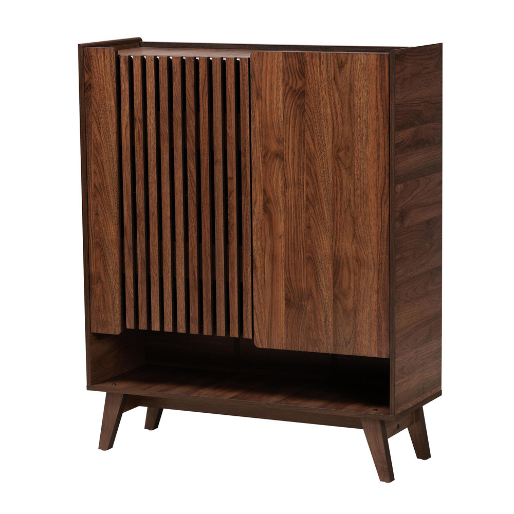 Baxton Studio - Paricia Shoe Cabinet in Walnut Brown - SESC70340WI-CLB-Shoe Cabinet view 1