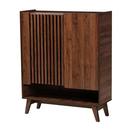 Baxton Studio - Paricia Shoe Cabinet in Walnut Brown - SESC70340WI-CLB-Shoe Cabinet view 1