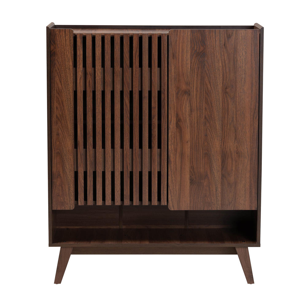Baxton Studio - Paricia Shoe Cabinet in Walnut Brown - SESC70340WI-CLB-Shoe Cabinet view 3