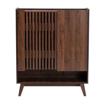 Baxton Studio - Paricia Shoe Cabinet in Walnut Brown - SESC70340WI-CLB-Shoe Cabinet view 3