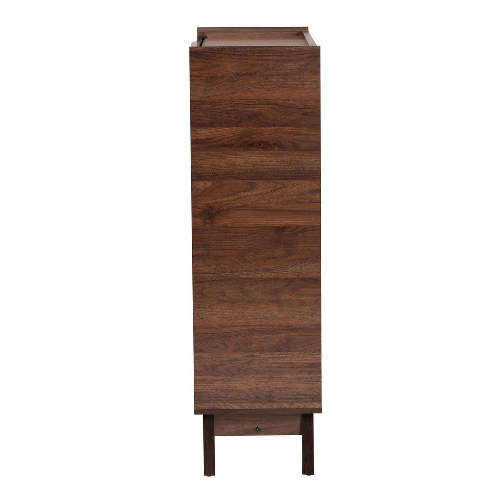 Baxton Studio - Paricia Shoe Cabinet in Walnut Brown - SESC70340WI-CLB-Shoe Cabinet view 4