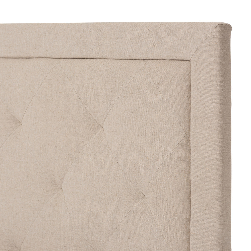 Baxton Studio - Paris Twin Size Bed in Beige - WA1212-Twin-Beige view 3