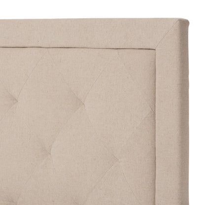Baxton Studio - Paris Twin Size Bed in Beige - WA1212-Twin-Beige view 3