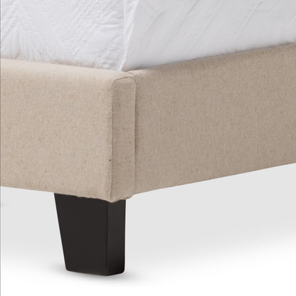 Baxton Studio - Paris Twin Size Bed in Beige - WA1212-Twin-Beige view 4