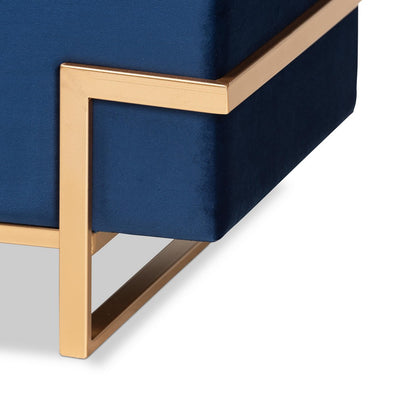 Baxton Studio - Parker Ottoman in Navy Blue/Gold - JY20A122L-Navy Blue/Gold-Storage Otto view 6