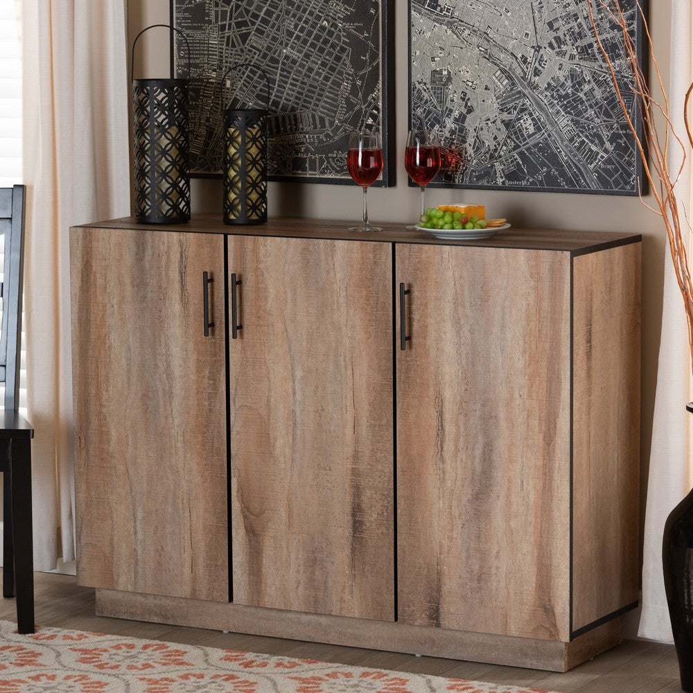 Baxton Studio - Patton Sideboard in Natural Oak - MPC8016-Natural-Sideboard view 7