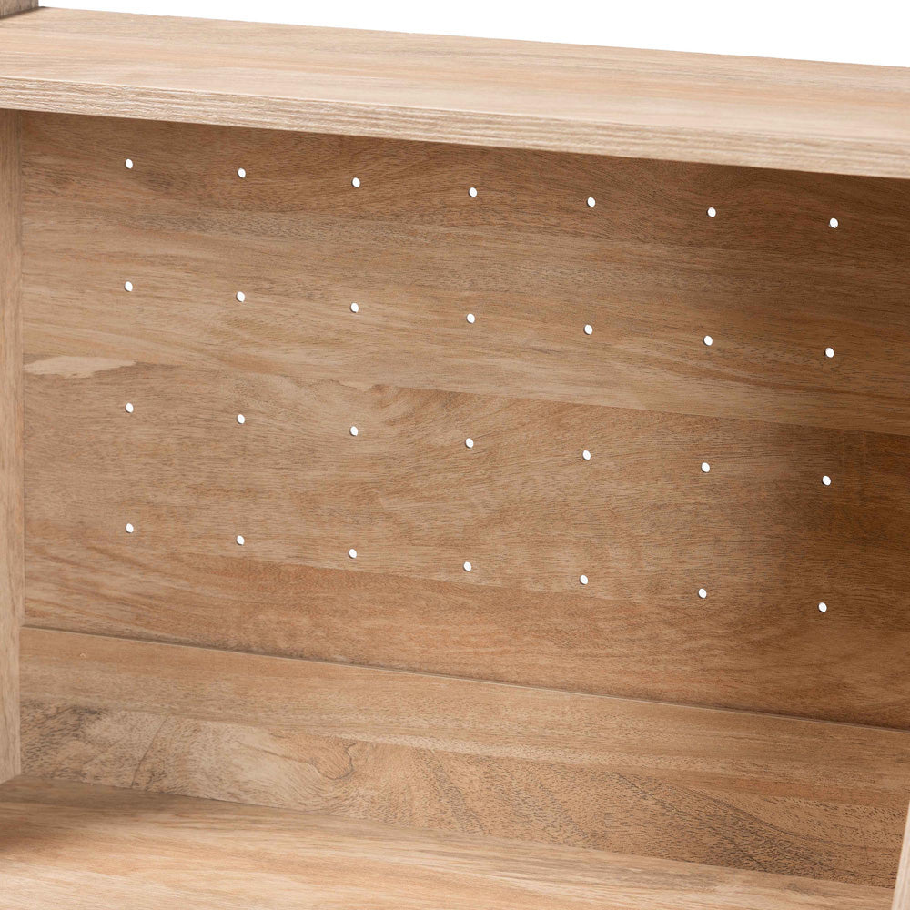 Baxton Studio - Pavone Kitchen Cabinet in Oak Brown/Black - FP-2402-2001B-Natural/Black-Kitchen Cabinet view 5