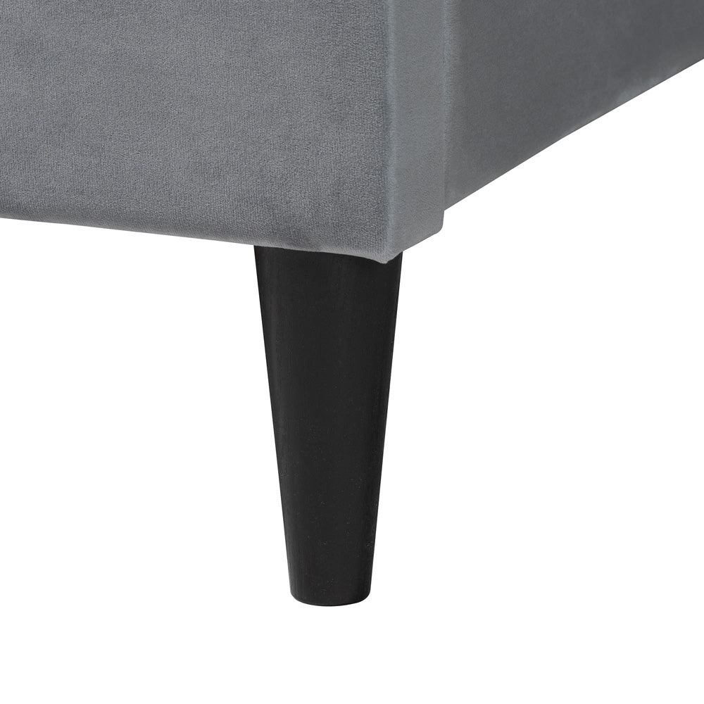 Baxton Studio - Payne Queen Size Bed in Grey/Black - CFSP0835-C-Grey-Queen view 5