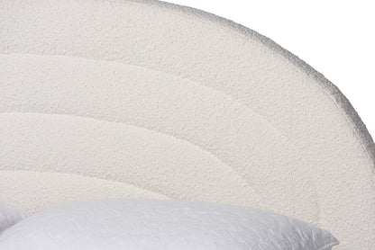 Baxton Studio - Pelagia Queen Size Bed - BBT61319-Cream Boucle-Queen view 4