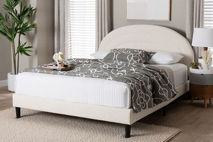 Baxton Studio - Pelagia Queen Size Bed - BBT61319-Cream Boucle-Queen view 5