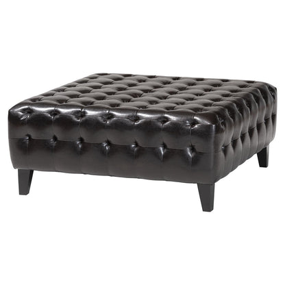 Baxton Studio - Pemberly Ottoman in Dark Brown - TA1235-Dark Brown view 1