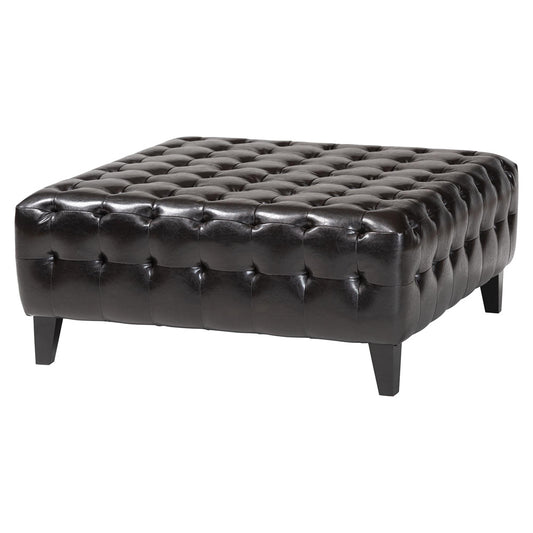 Baxton Studio - Pemberly Ottoman in Dark Brown - TA1235-Dark Brown view 1