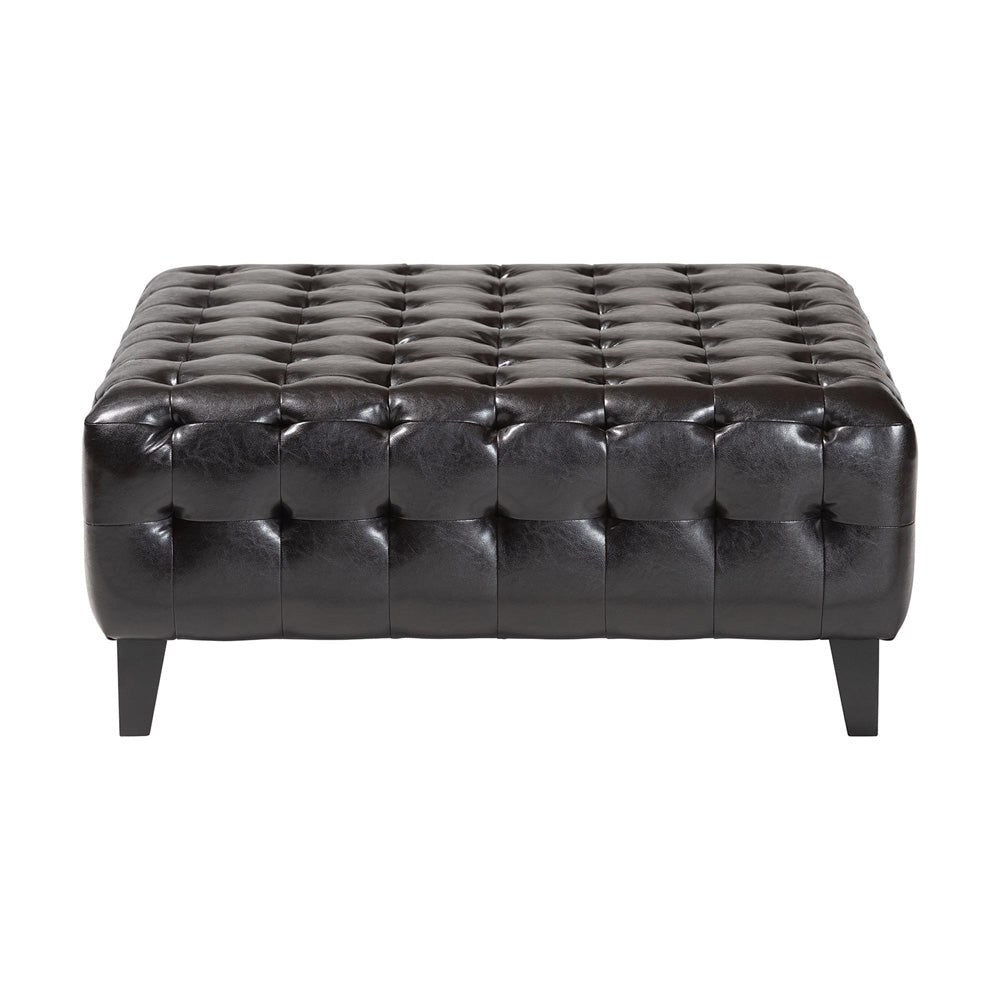 Baxton Studio - Pemberly Ottoman in Dark Brown - TA1235-Dark Brown view 2