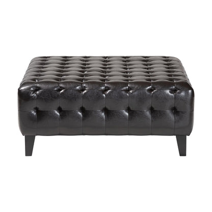 Baxton Studio - Pemberly Ottoman in Dark Brown - TA1235-Dark Brown view 2
