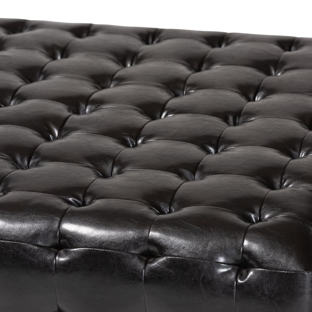 Baxton Studio - Pemberly Ottoman in Dark Brown - TA1235-Dark Brown view 3