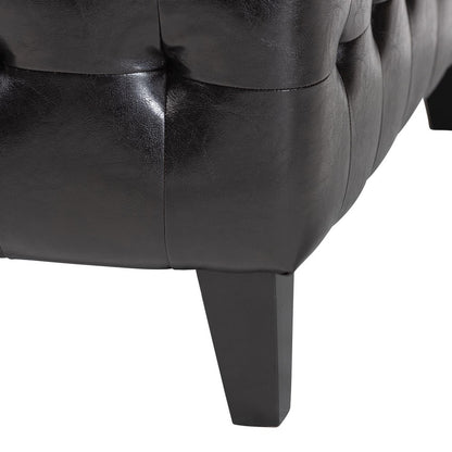 Baxton Studio - Pemberly Ottoman in Dark Brown - TA1235-Dark Brown view 4