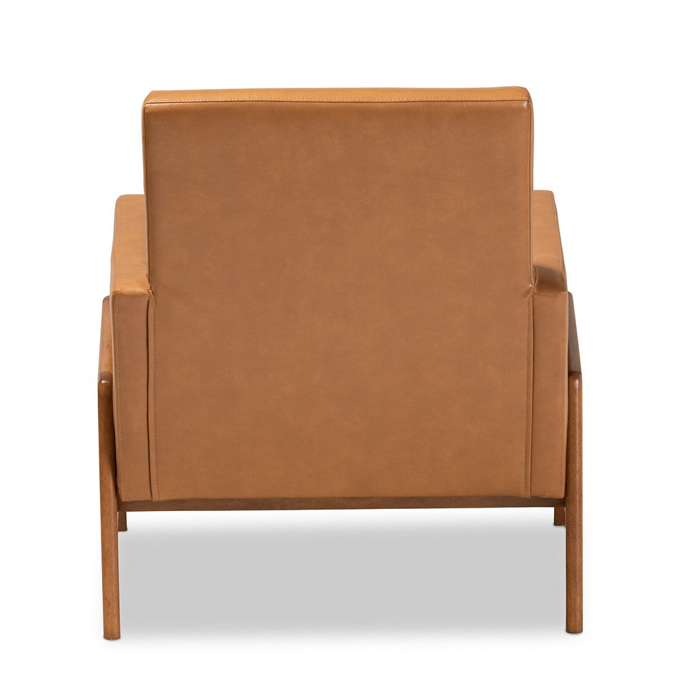 Baxton Studio - Perris Chair in Tan/walnut brown - BBT8042-Tan/Walnut-CC view 4