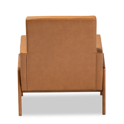 Baxton Studio - Perris Chair in Tan/walnut brown - BBT8042-Tan/Walnut-CC view 4