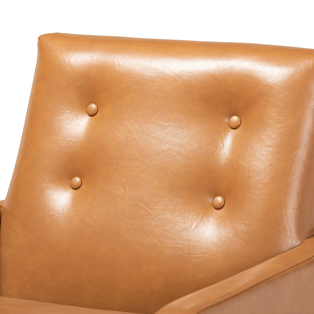 Baxton Studio - Perris Chair in Tan/walnut brown - BBT8042-Tan/Walnut-CC view 5