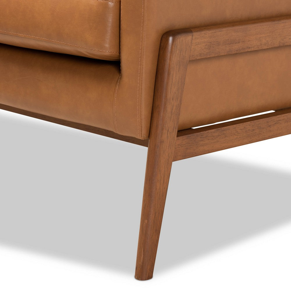 Baxton Studio - Perris Chair in Tan/walnut brown - BBT8042-Tan/Walnut-CC view 6