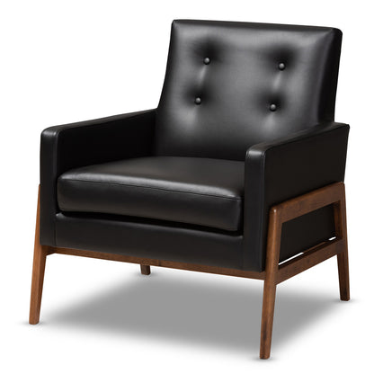 Baxton Studio - Perris Living Room Chair in Black - BBT8042-Black-CC view 1