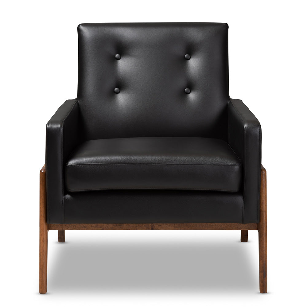 Baxton Studio - Perris Living Room Chair in Black - BBT8042-Black-CC view 2