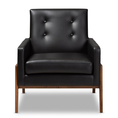Baxton Studio - Perris Living Room Chair in Black - BBT8042-Black-CC view 2
