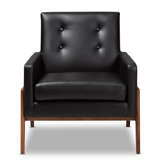 Baxton Studio - Perris Living Room Chair in Black - BBT8042-Black-CC view 2