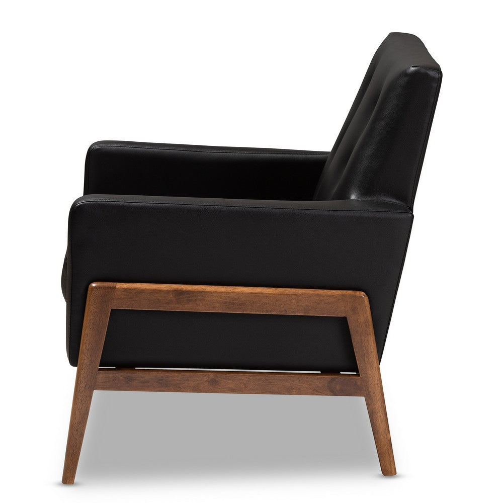 Baxton Studio - Perris Living Room Chair in Black - BBT8042-Black-CC view 3