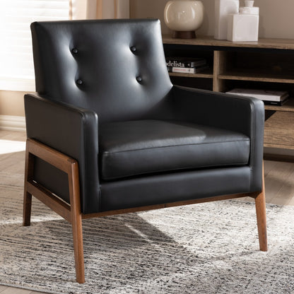 Baxton Studio - Perris Living Room Chair in Black - BBT8042-Black-CC view 7