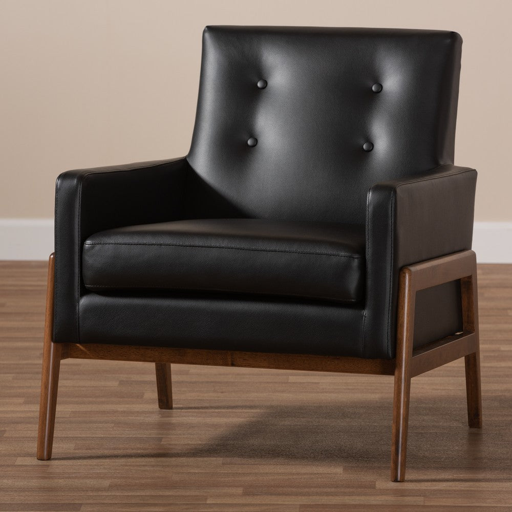 Baxton Studio - Perris Living Room Chair in Black - BBT8042-Black-CC view 8