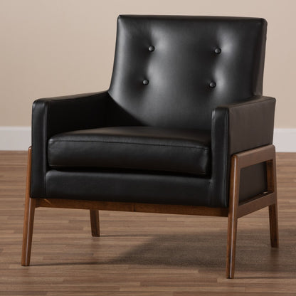 Baxton Studio - Perris Living Room Chair in Black - BBT8042-Black-CC view 8