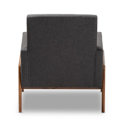 Baxton Studio - Perris Living Room Chair in Dark Grey - BBT8042-Dark Grey-CC view 4