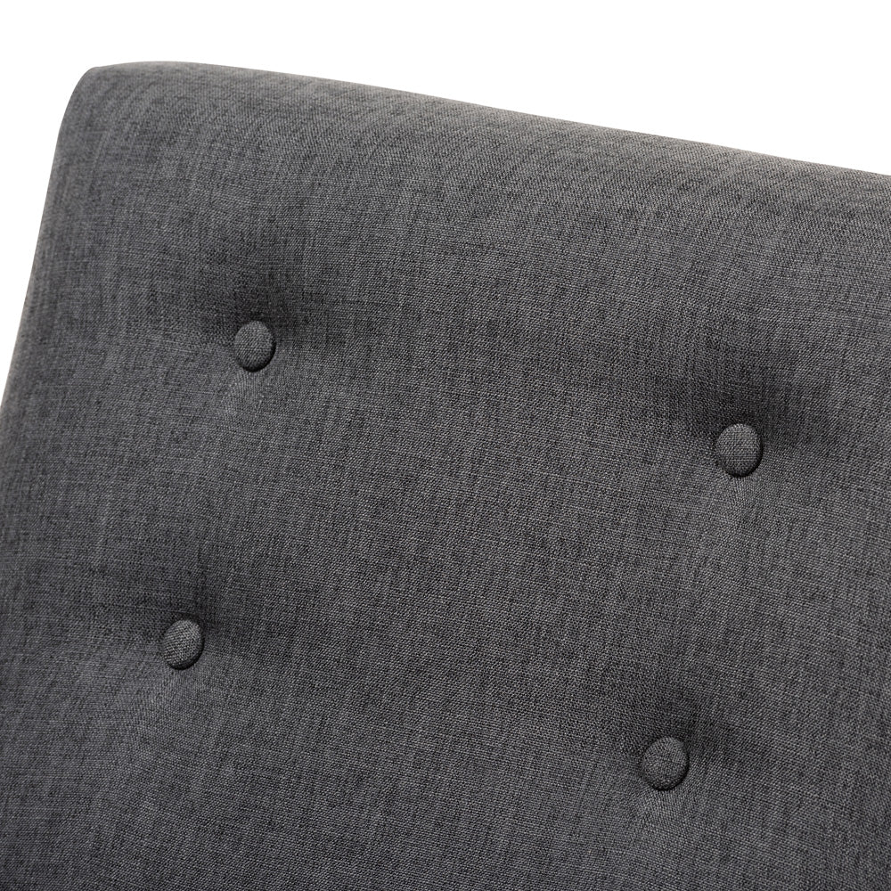 Baxton Studio - Perris Living Room Chair in Dark Grey - BBT8042-Dark Grey-CC view 5