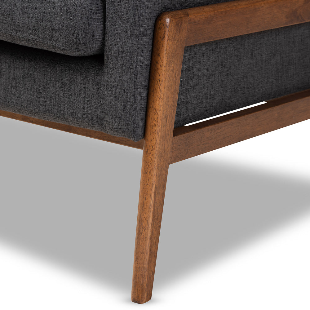 Baxton Studio - Perris Living Room Chair in Dark Grey - BBT8042-Dark Grey-CC view 6