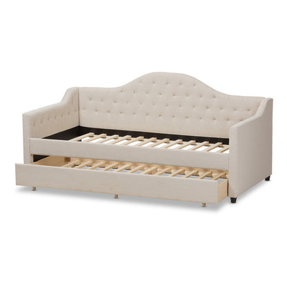 Baxton Studio - Perry Daybed in Light Beige - CF8940-Light Beige-Daybed view 5