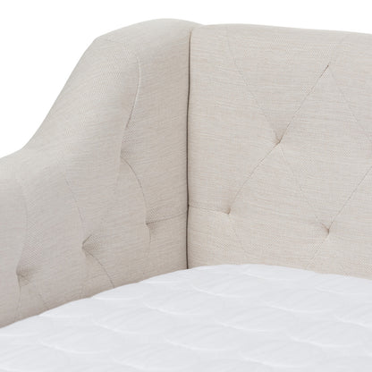 Baxton Studio - Perry Daybed in Light Beige - CF8940-Light Beige-Daybed view 6