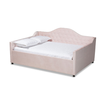 Baxton Studio - Perry Daybed in Light Pink - CF8940-Light Pink-Daybed-Q view 1