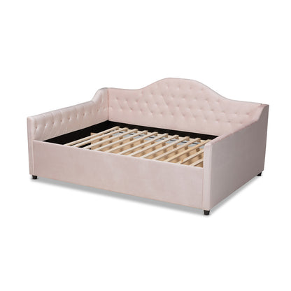 Baxton Studio - Perry Daybed in Light Pink - CF8940-Light Pink-Daybed-Q view 3